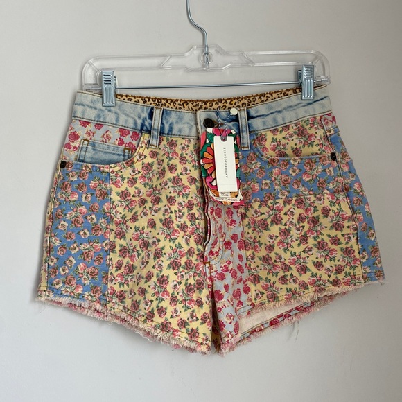 Anthropologie Pants - NWT Farm for Anthropologie, Rio Floral Denim Shorts Size 27